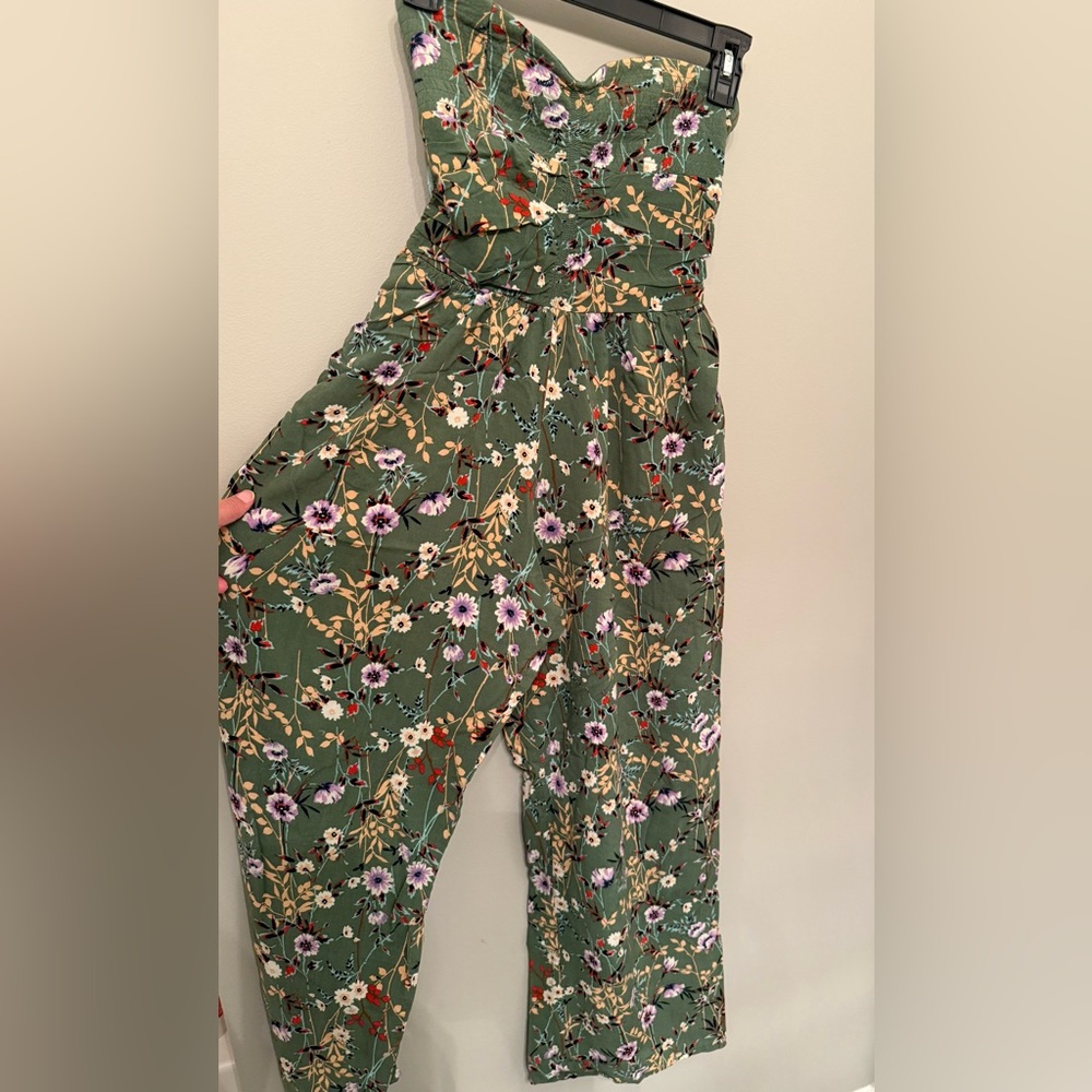 Floral Green Jumpsuit